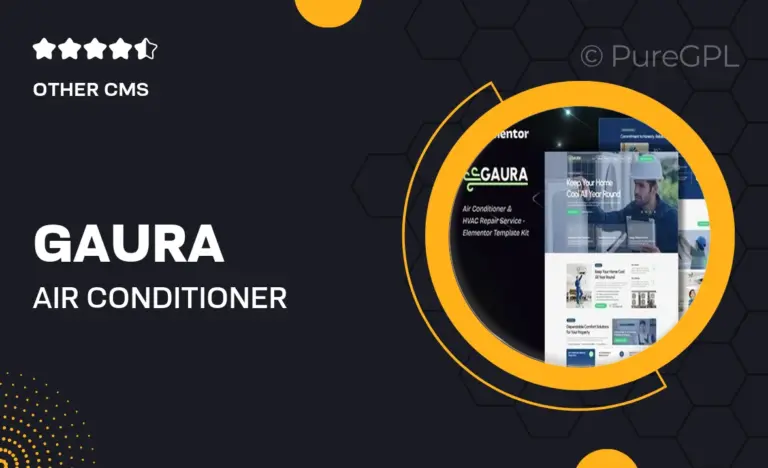 gaura air conditioner hvac repair service elementor template kit