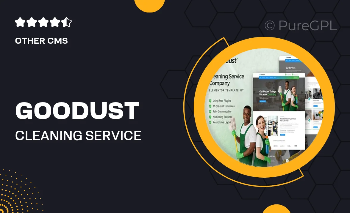 Goodust – Cleaning Service Company Elementor Template Kit