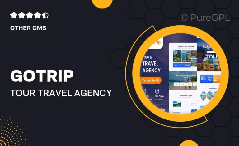 gotrip tour travel agency elementor template kit