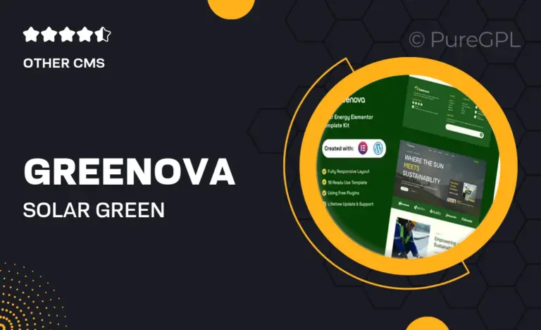 greenova solar green renewable energy elementor template kit