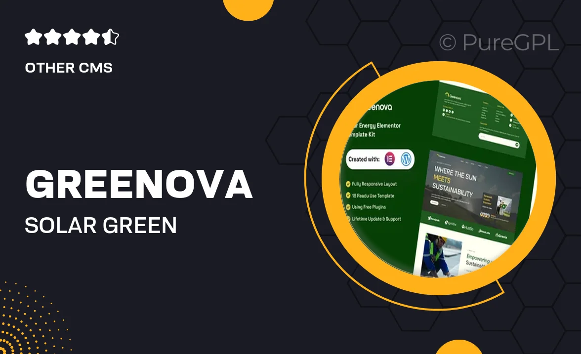 Greenova – Solar & Green Renewable Energy Elementor Template Kit