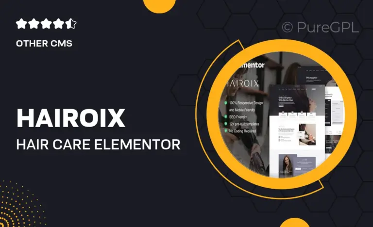hairoix hair care elementor pro template kit