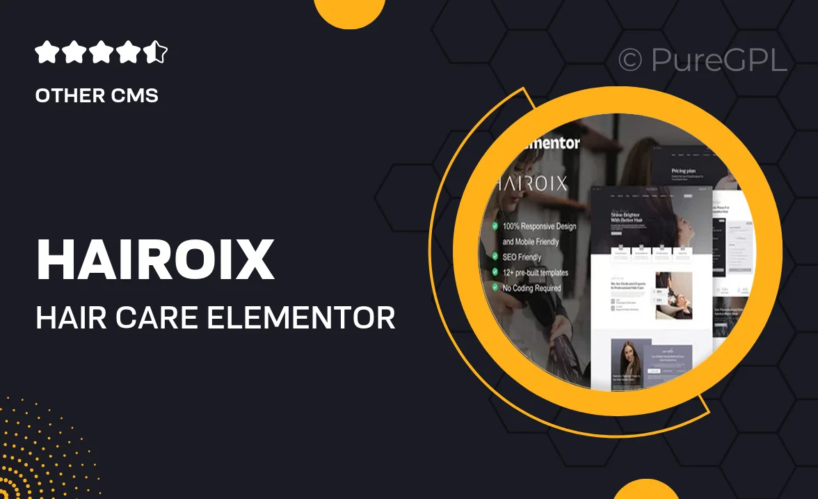 Hairoix – Hair Care Elementor Pro Template Kit