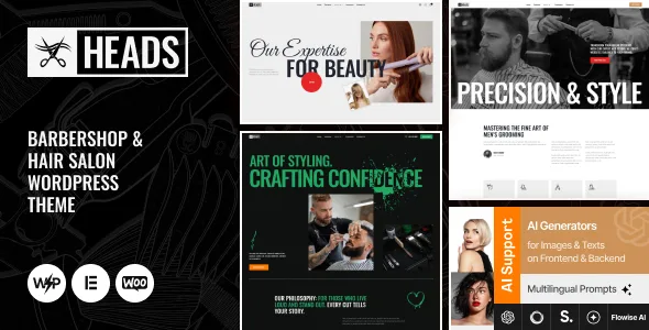 heads barbershop hair salon wordpress theme 1