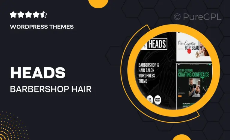 heads barbershop hair salon wordpress theme