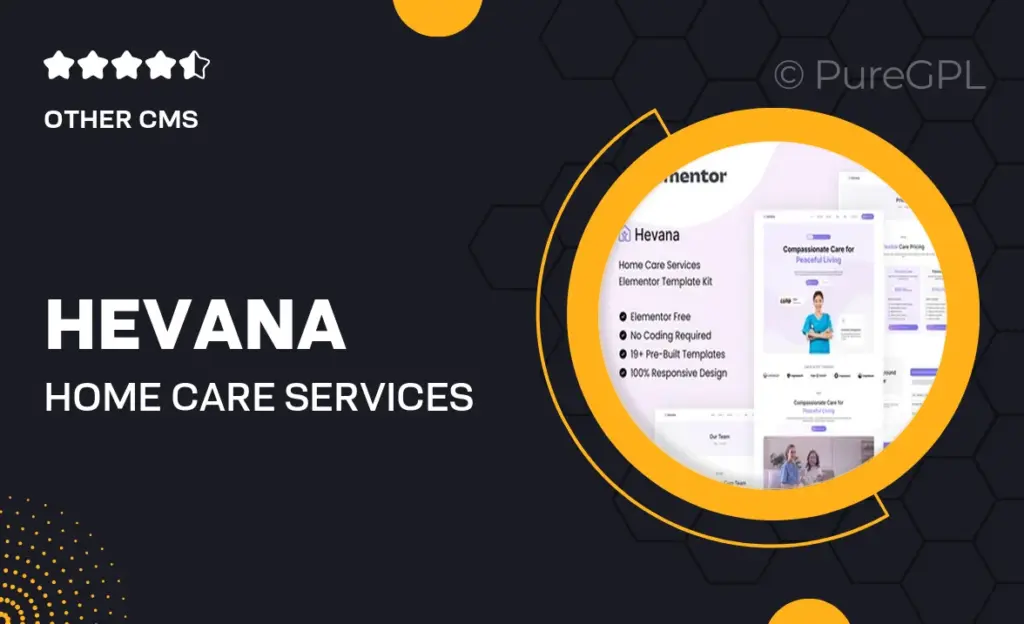 Hevana – Home Care Services Elementor Template Kit