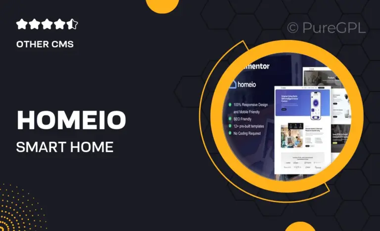homeio smart home technology services elementor pro template kit