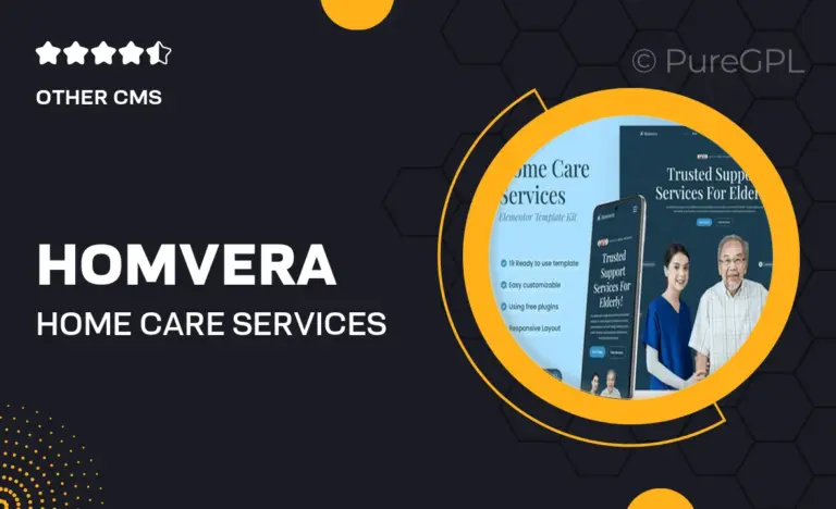 homvera home care services elementor template kit