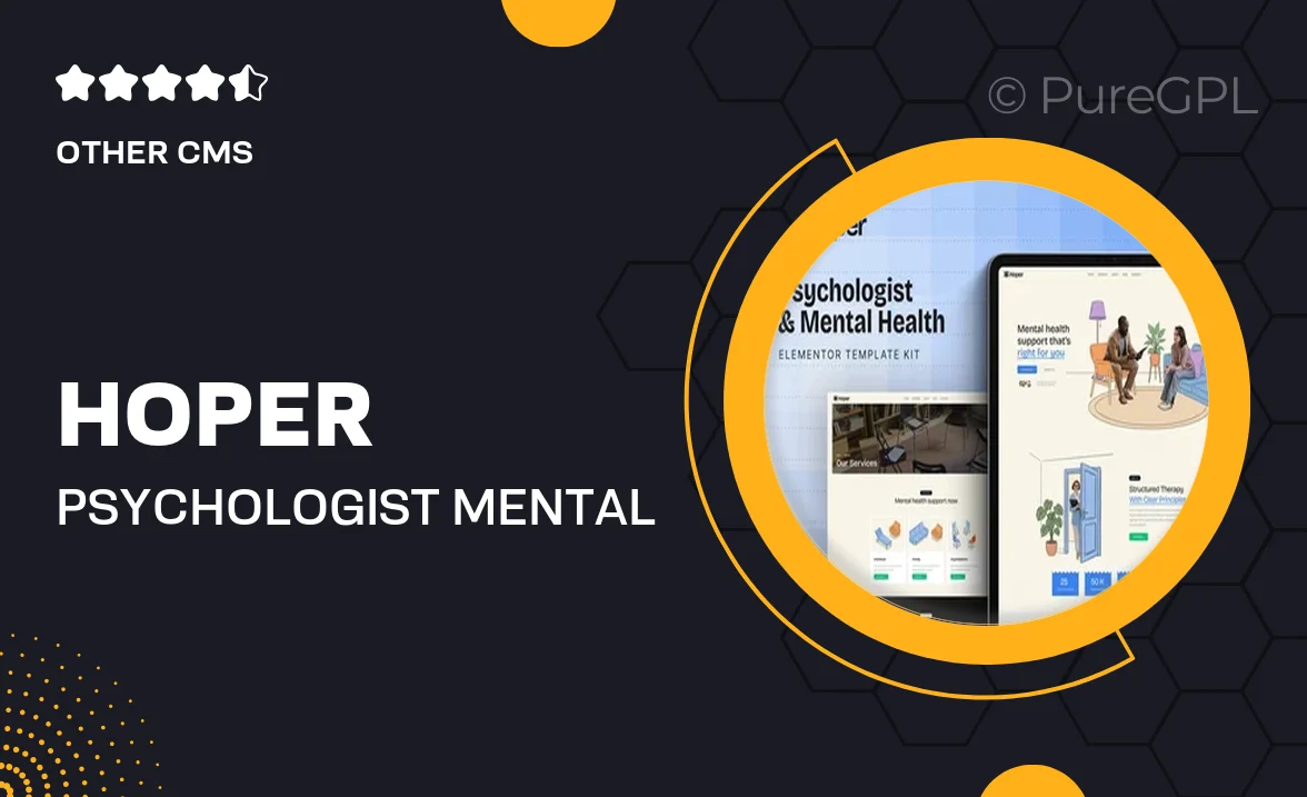 Hoper – Psychologist & Mental Health Elementor Template Kit