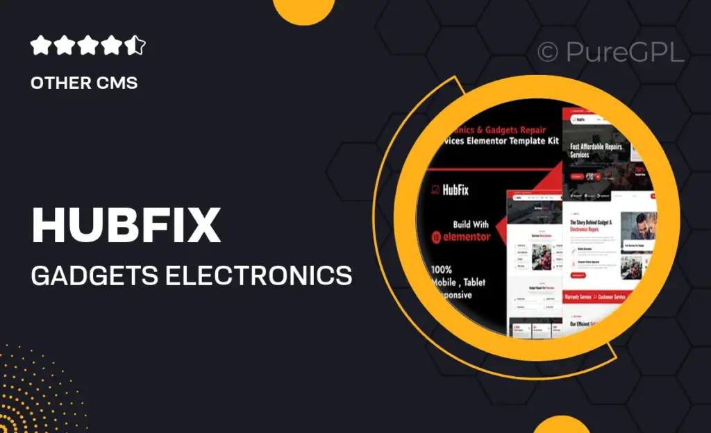 HubFix – Gadgets & Electronics Repair Services Elementor Template Kit