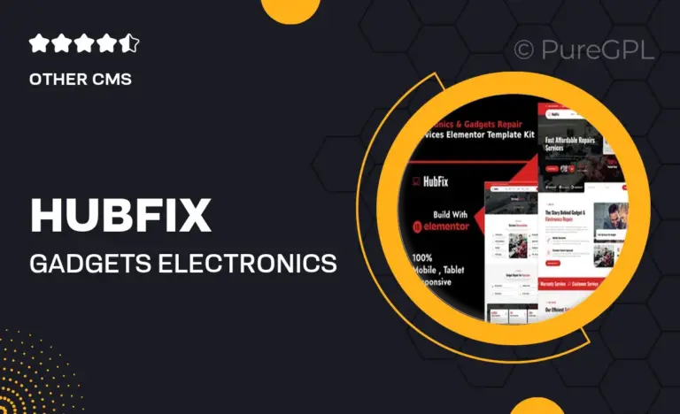 hubfix gadgets electronics repair services elementor template kit