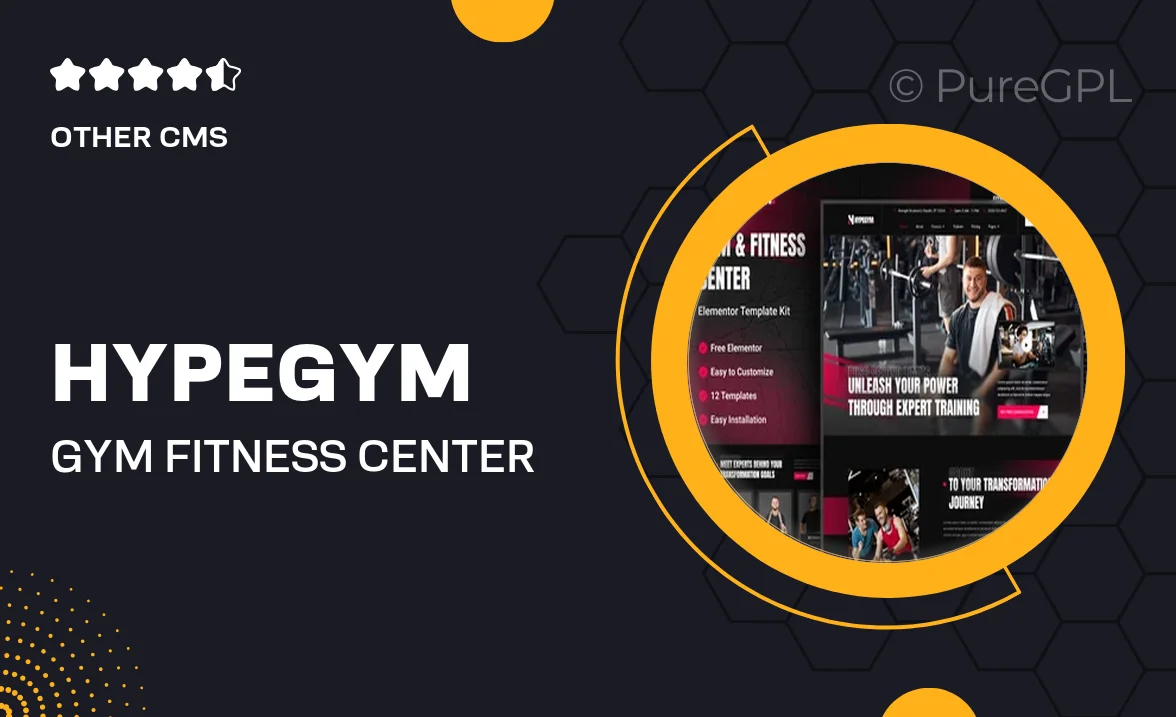 Hypegym – Gym & Fitness Center Elementor Template Kit