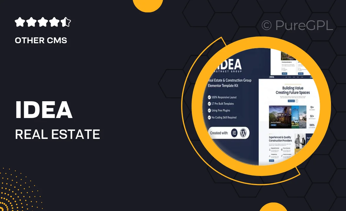 Idea – Real Estate & Construction Group Elementor Template Kit