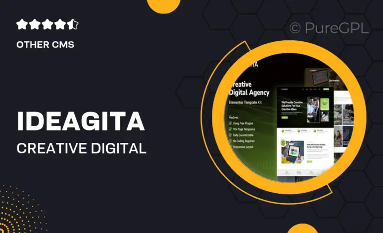 ideagita creative digital agency elementor template kit