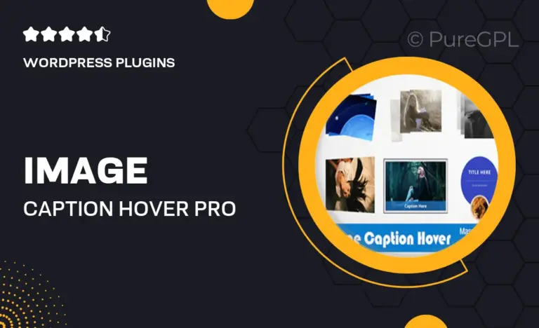 image caption hover pro wordpress plugin