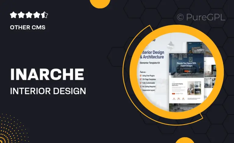 inarche interior design architecture elementor template kit
