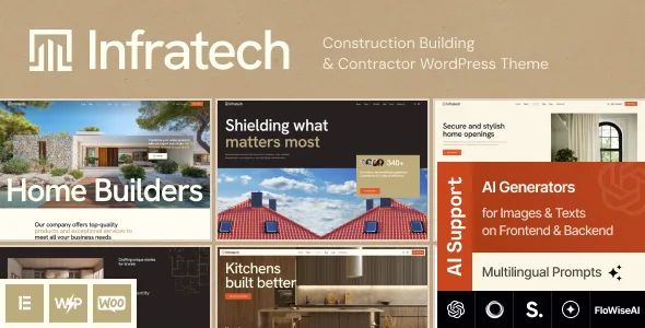 infratech construction building contractor wordpress theme 1