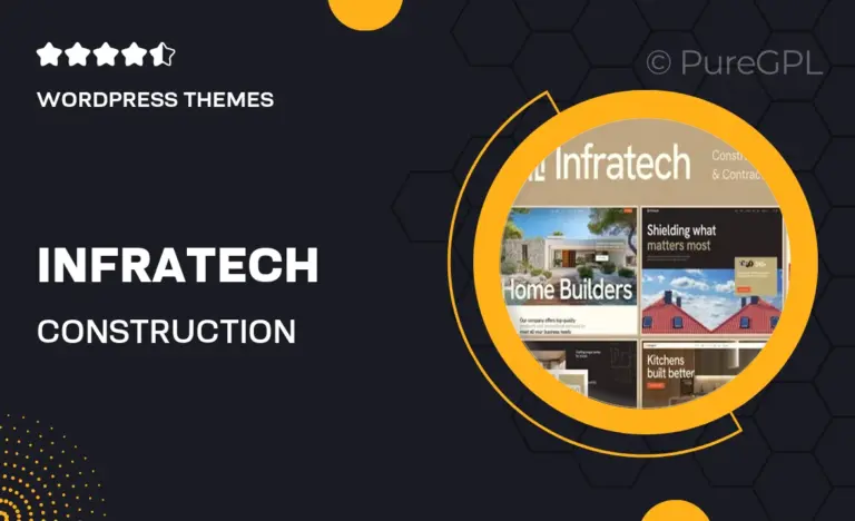 infratech construction building contractor wordpress theme