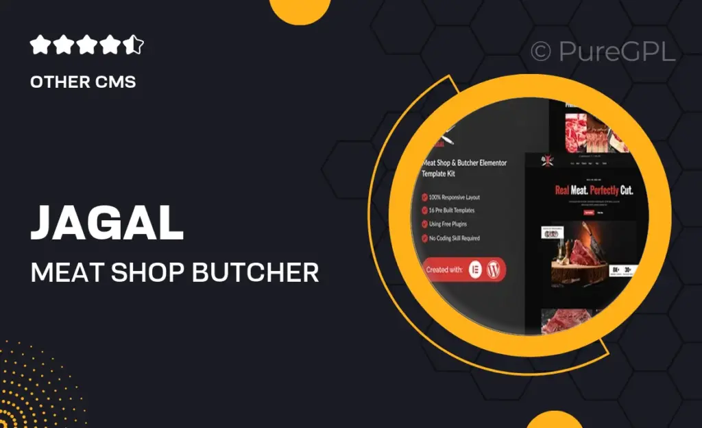 Jagal – Meat Shop & Butcher Elementor Template Kit