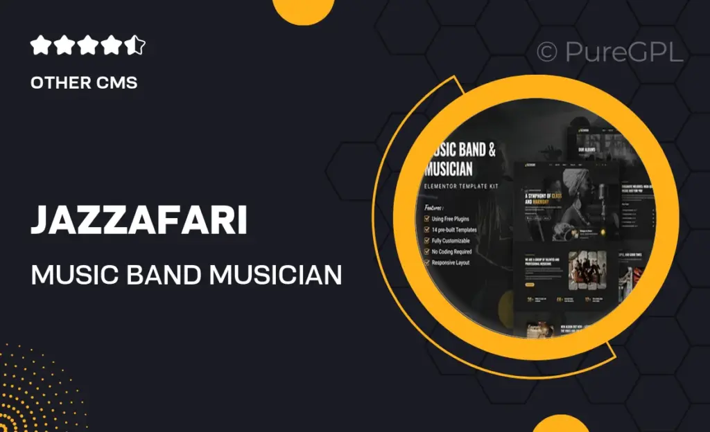 Jazzafari – Music Band & Musician Elementor Template Kit