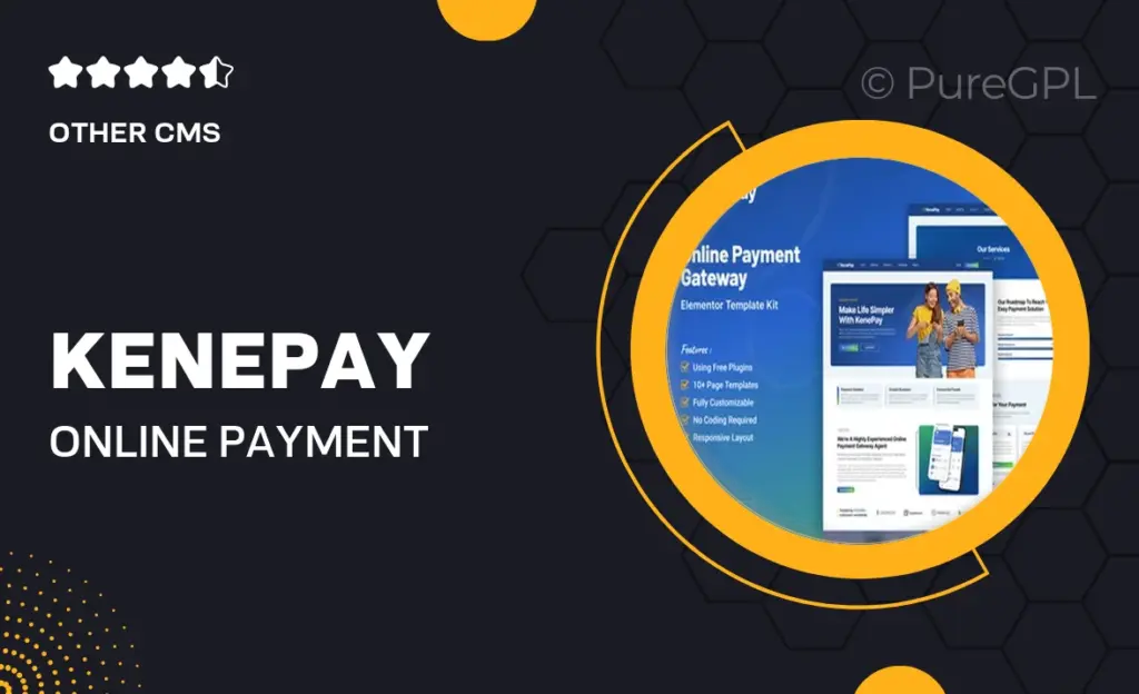 Kenepay – Online Payment Gateway Elementor Template Kit