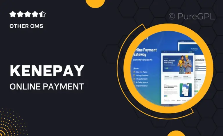 kenepay online payment gateway elementor template kit