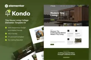 Kondo – Tiny House Living Cottage Elementor Template Kit