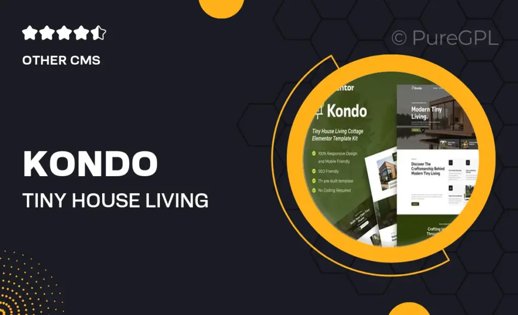 Kondo – Tiny House Living Cottage Elementor Template Kit