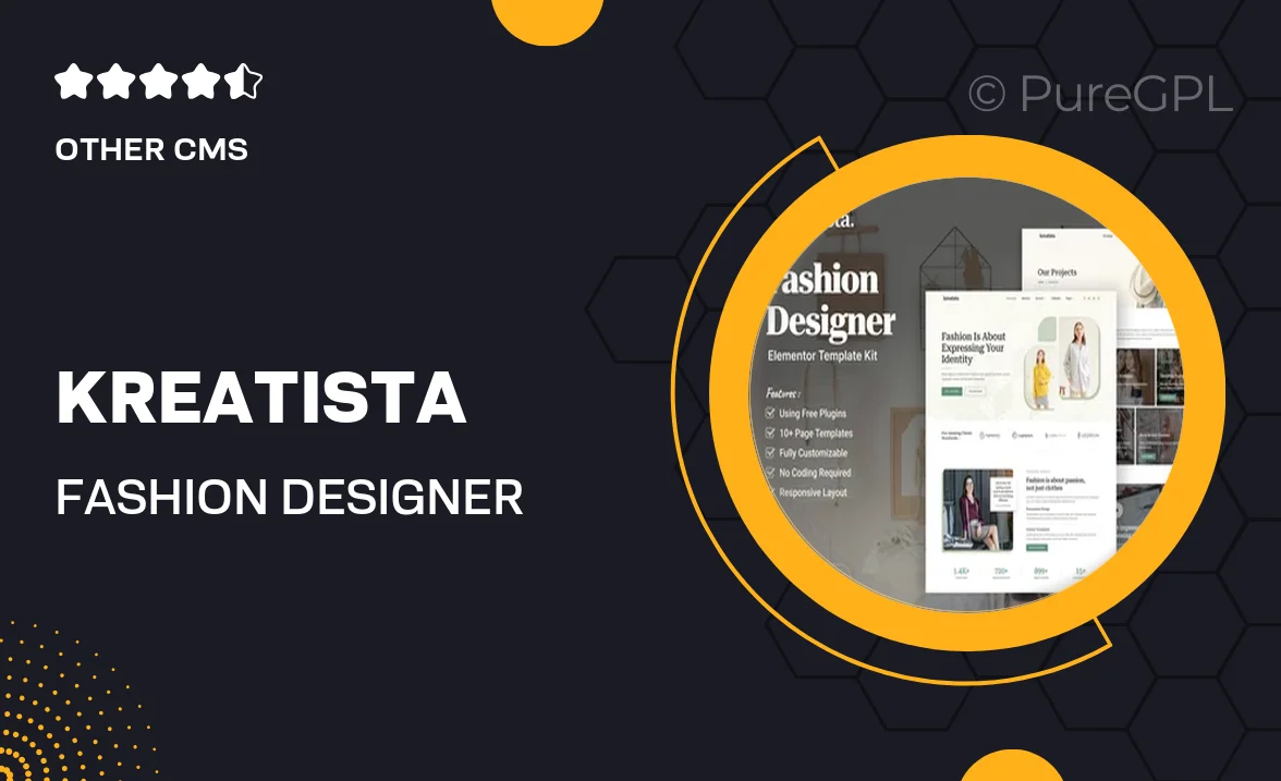 Kreatista – Fashion Designer Elementor Template Kit