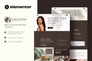 Lushglow – Beauty Salon & SPA Elementor Template Kit