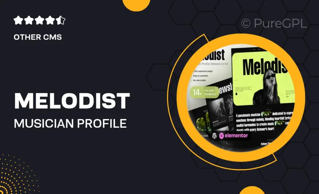 Melodist – Musician Profile Elementor Template Kit