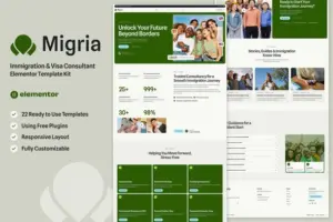 Migria – Immigration & Visa Consultant Elementor Template Kit