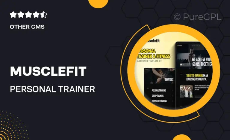 musclefit personal trainer fitness elementor template kit