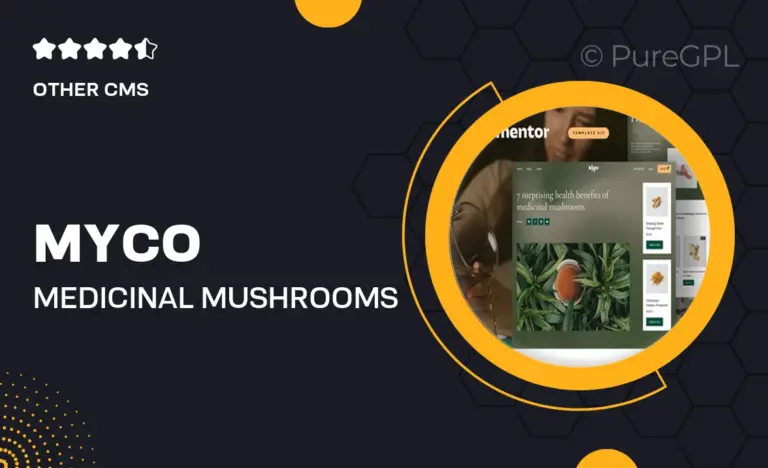 myco medicinal mushrooms adaptogens shop elementor template kit