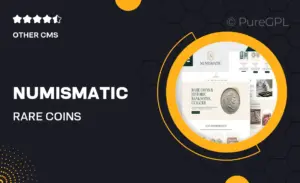 Numismatic – Rare Coins & Banknotes Elementor Template Kit