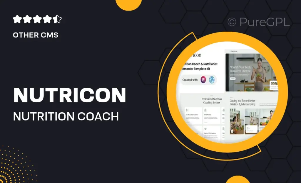 Nutricon – Nutrition Coach & Nutritionist Elementor Template Kit