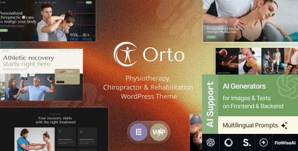 orto physiotherapy chiropractor rehabilitation wordpress theme 1