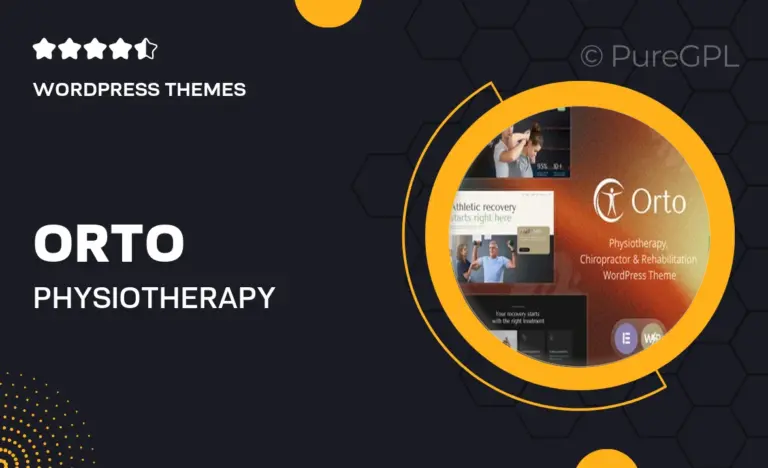orto physiotherapy chiropractor rehabilitation wordpress theme