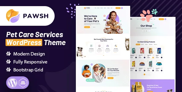 Pawsh – Pet Care Services WordPress Theme