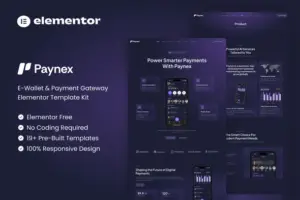 Paynex – E-Wallet & Payment Gateway Elementor Template Kit