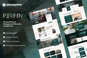 Perfin – Personal Finance Management Elementor Template Kit