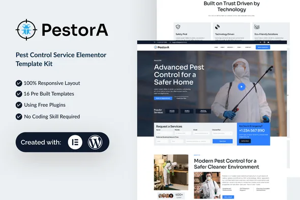 pestora pest control services elementor template kit 1