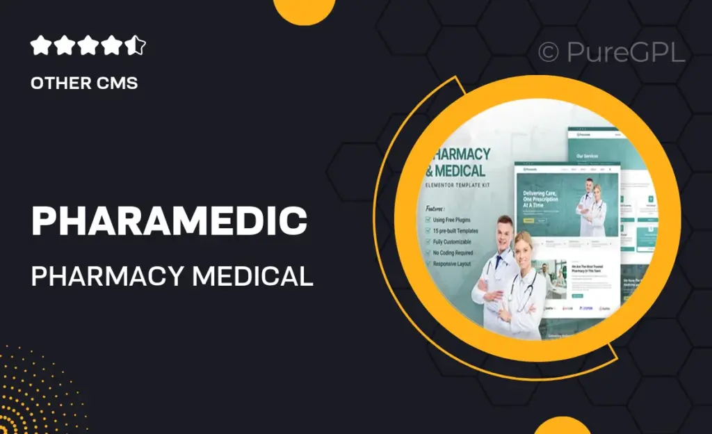 Pharamedic – Pharmacy & Medical Elementor Template Kit