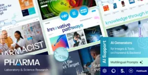 Pharma – Laboratory & Science Research WordPress Theme