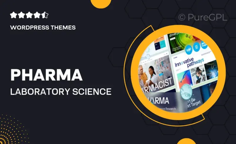 pharma laboratory science research wordpress theme