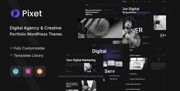 pixet creative portfolio digital agency wordpress theme 1