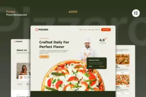Pizzaro – Pizza Restaurant & Delivery Services Website Elementor Template Kit