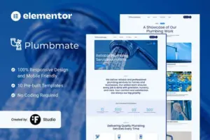 Plumbmate – Plumbing Services Elementor Template Kit