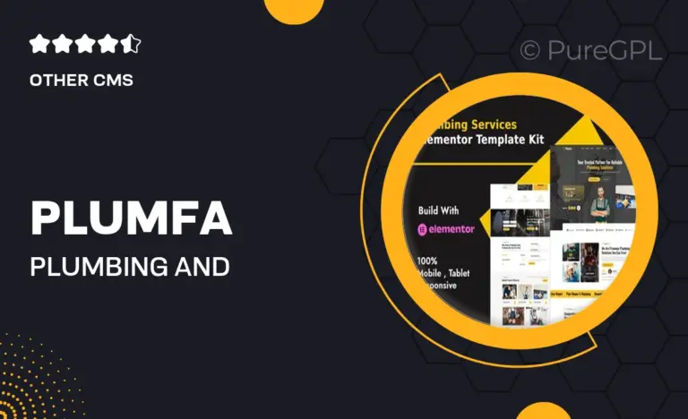 plumfa plumbing and plumber services elementor template kit