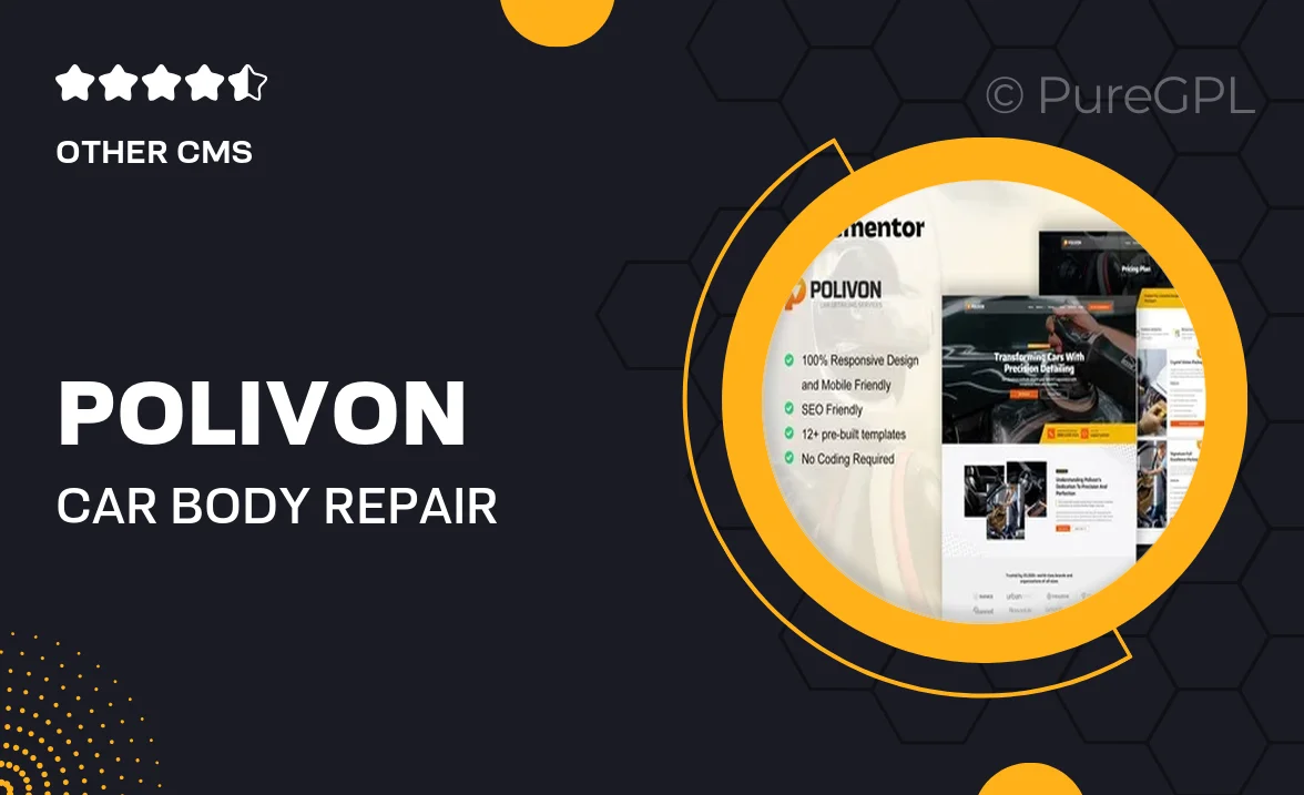 Polivon – Car Body Repair Shop Elementor Pro Template Kit